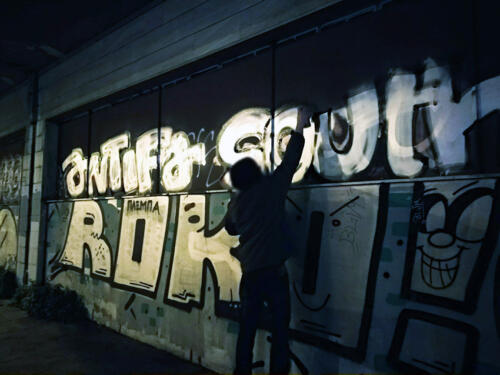 Michael Stewart Antifa South Graffiti Crime in the city